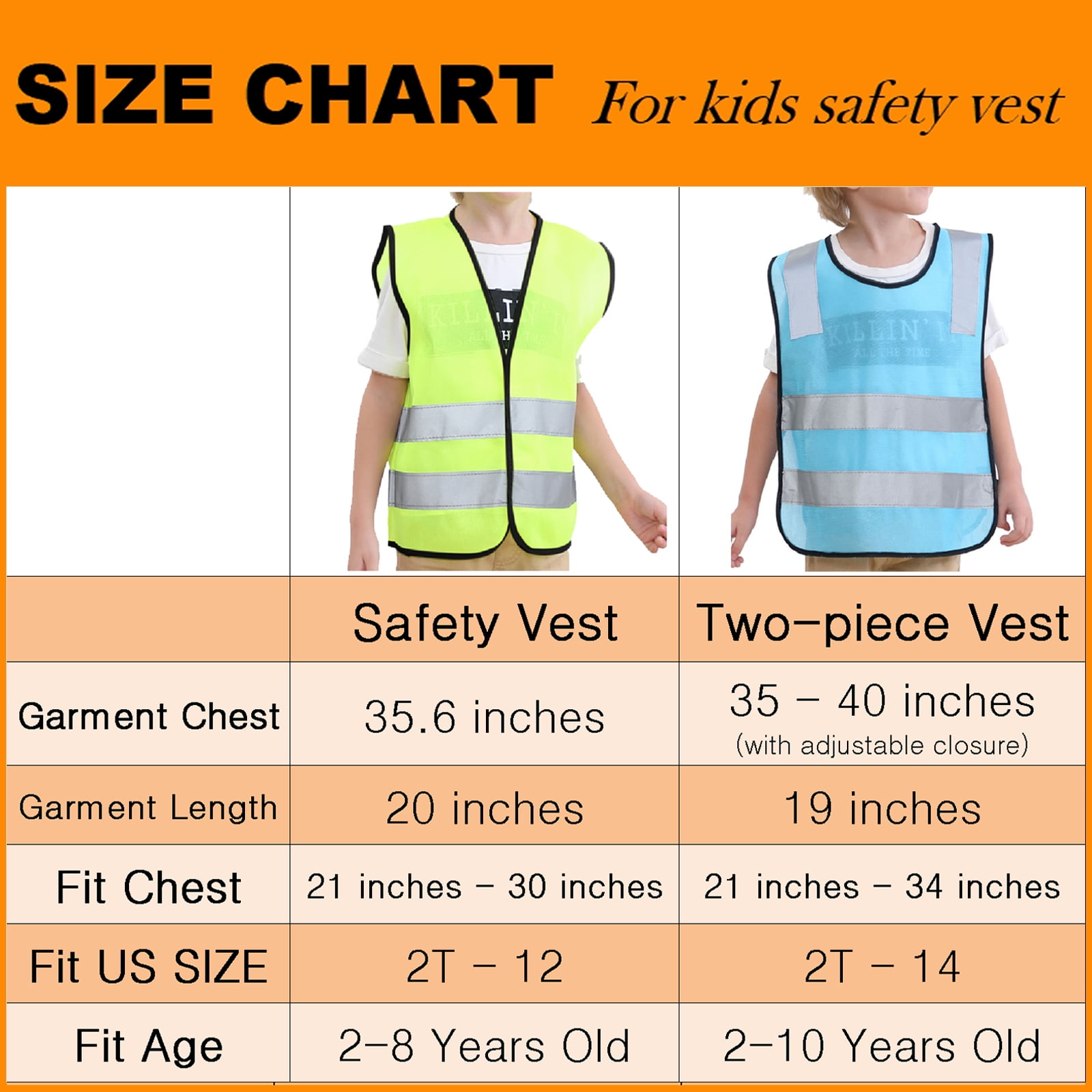 TOPTIE 10 Pack Kids Safety Reflective Vests High Vis Construction Vest with Elastic Waistband NeonGreen Walmart