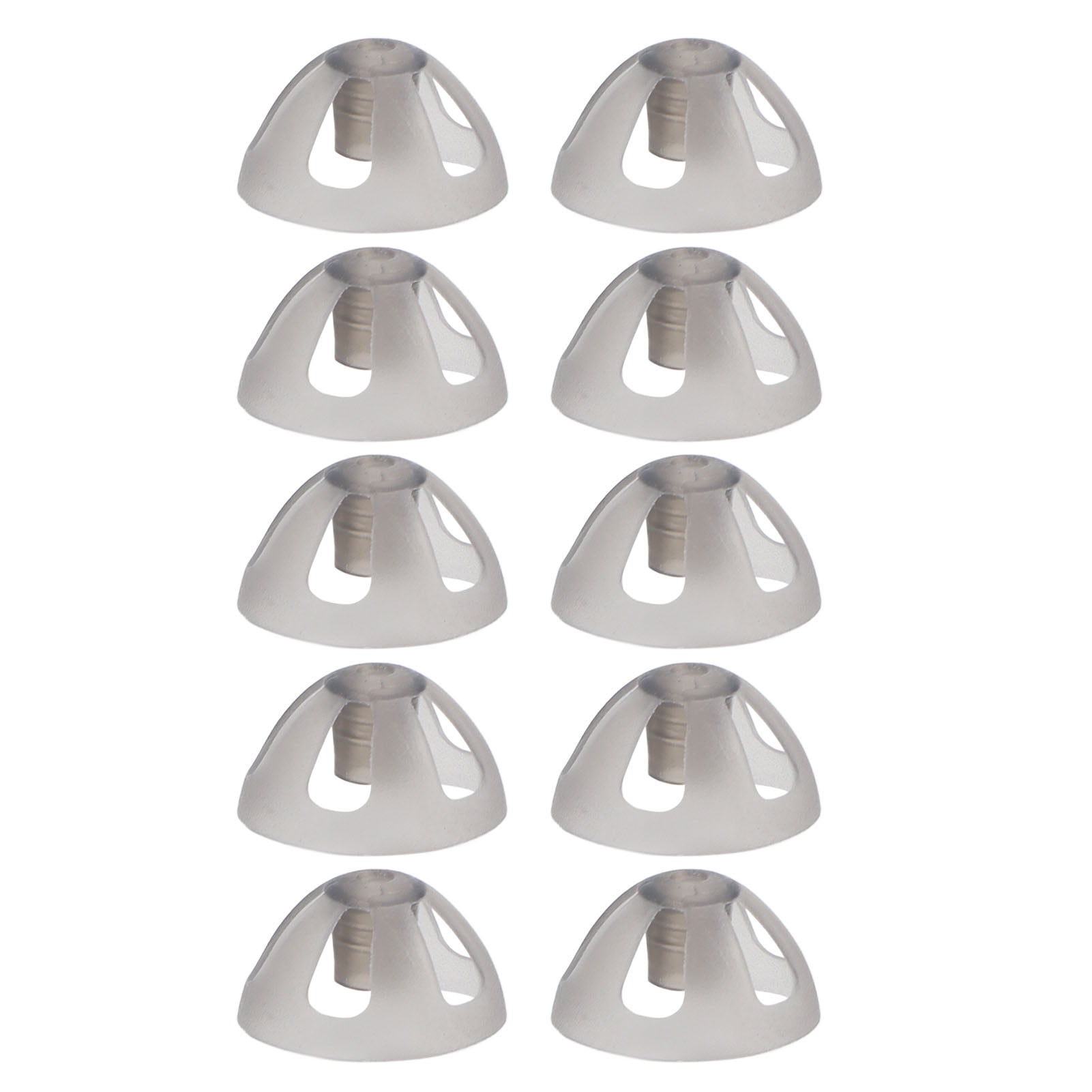 Amonsee 10 Pcs s Dome Soft Open Domes Black Layer Replacements Eartip