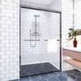 thumbnail image 2 of 46 to 48 in. W x 72 in. H Framed Pivot Shower Door in Silver with Clear Glass, 2 of 10