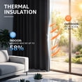 thumbnail image 3 of TOPICK Black Blackout Curtains for Bedroom Thermal Insulated Drapes for Living Room Home Office Rod Pocket Curtains Set of 2 Panels Each 30"W x 84"L, 3 of 12