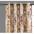 thumbnail image 2 of DriftAway Leah Abstract Floral Blossom Ink Painting Room Darkening Thermal Insulated Grommet Unlined Window Curtains 2 Panels 36"L x 52"W Red Rust Orange Gold Yellow, 2 of 8