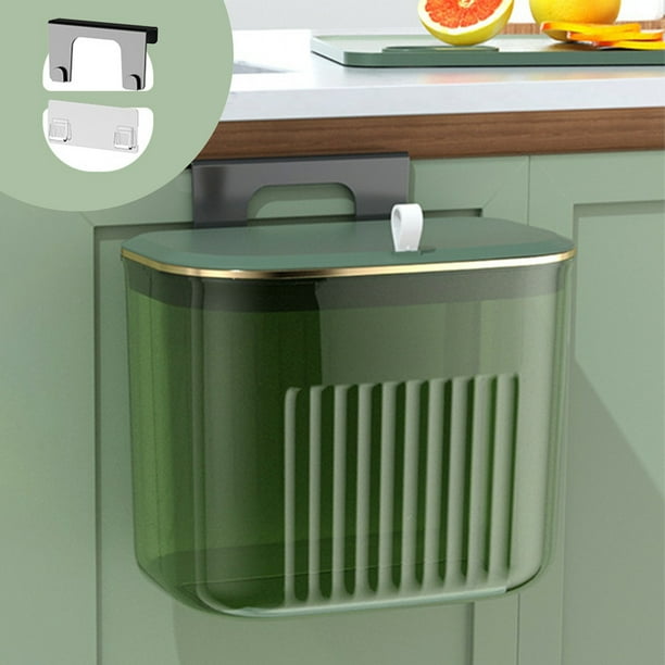 Bote de basura de pared montado adecuado para hogar, baño, cocina, dormitorio con tapa, basurero con tapa especial para almacenamiento de basura de cocina