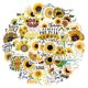 thumbnail image 1 of Pegatinas impermeables de vinilo con forma de flor de girasol con grafiti (50 unidades), 1 of 4