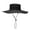 Black, variant on HEVIRGO Fisherman Hat Wide Brim Lace-Up Design Men Women Outdoor Hat Versatile Sun Protection Basin Hat