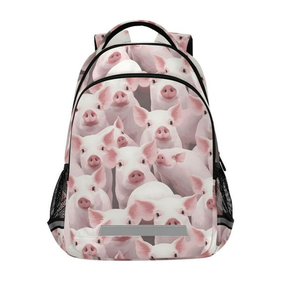 ALAZA Pigs Pink Backpack Elementary School Bag Bookbag Travel Rucksack