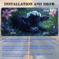 thumbnail image 3 of 1 Pcs 2D Flat License Plate Covers & Frames, A Black Calf in a Flowering For Decorative Front, Waterproof For Decoration Aluminum License Plate Covers & Frames Cover For Men Women, 12" X 6", 3 of 7