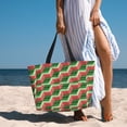 thumbnail image 6 of Kdxio Geometric Watermelon for Beach Bag for Women Large Beach Tote Bag Waterproof Sandproof Swim Bag with Zipper Pockets Beach Vacation Travel, 6 of 7