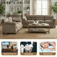 thumbnail image 3 of Bonzy Home Modular Sectional Sofa Couches for Living Room Ideal for Small Spaces & Family Fun Brown, 3 of 8