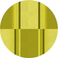 thumbnail image 1 of Ahgly Tapis Rond Lavable en Machine Intérieur Transitionnel Jaune Canari, 8 Pieds Rond, 1 of 7