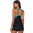 thumbnail image 3 of Women's Blouson Striped Printed Strappy T-Back Push up Tankini Top, 3 of 5