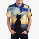 thumbnail image 1 of Balery Cat Under Starry Skies Camisa Polo de Hombre con Estampado, de Manga Corta y Tejido Medio, Camisa Tipo Golf Polo-XX-Large, 1 of 6