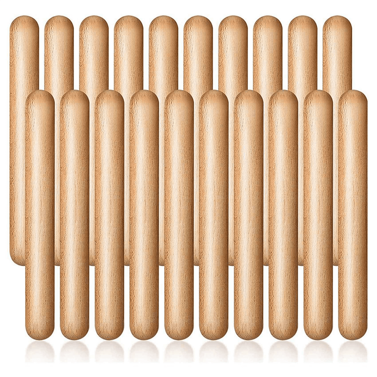 160 Pcs 8 Inch Kids Rhythm Sticks Music Lummi Sticks Classical Wood Claves Musical Percussion Instrument Musical Sticks