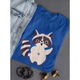 thumbnail image 3 of A Raccoon Greeting Shaped T-Shirt Women -Image by Shutterstock, Female Large, 3 of 4