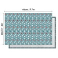 thumbnail image 5 of Light Blue Christmas Snowman Pattern Summer Placemats Table Placemats Set Of 6-Linen Kitchen Washable Placemats Table Mats 11.8"x17.7" Non-Slip Heat Resistant, 5 of 5