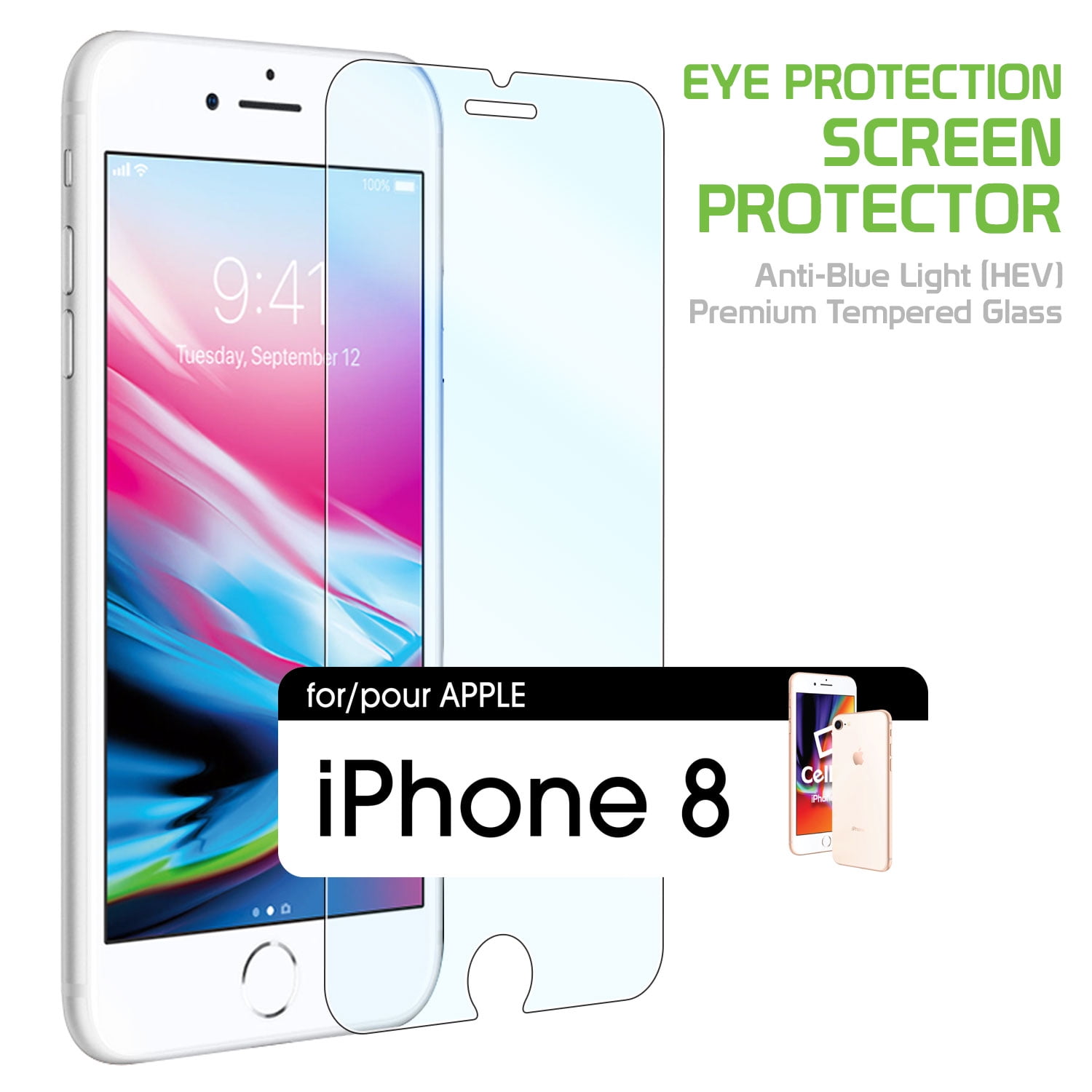 HD Ultra-clear Easy Installation iPhone 7 Plus BLUEOWLSHIELD 5.5 Inch Blue Light Tempered Glasses Screen Protector For iPhone 8 Plus Prevent Bubble and Cover The Entire Screen For Eye Care