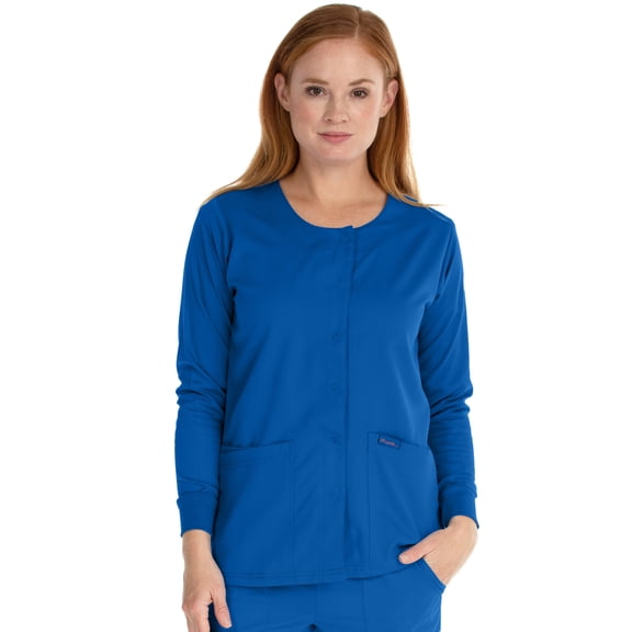 Marilyn Monroe Women's Stretch Round Neck Warm Up Jacket with Snap Fronts