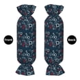 thumbnail image 2 of Salouo Navy Blue Geometric Pattern Cute Bolster Pillow,Cylindrical Pillow Long Pillow for Bed Round Side Pillow for Knee/Leg/Neck ,- Length 24.4" x 9.8" Diameter, 2 of 8