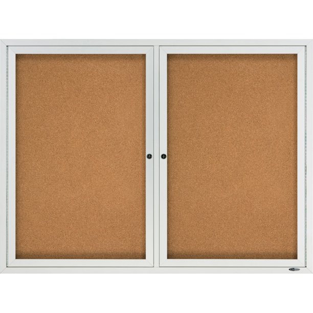 2Door Enclosed Outdoor Bulletin Board