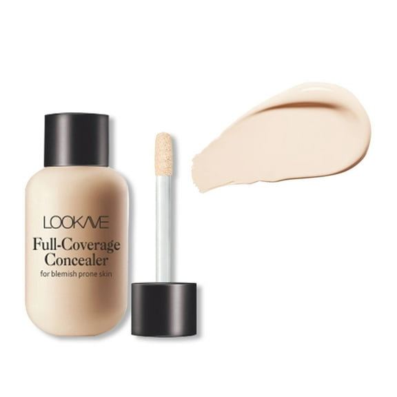 Lookave Matte Liquid Foundation – Small Bottle Full Coverage Concealer, Oil Control, Moisturizing Whitening Natural Base Makeup For Face, Long-Lasting Smooth Finish, Makeup Organizers