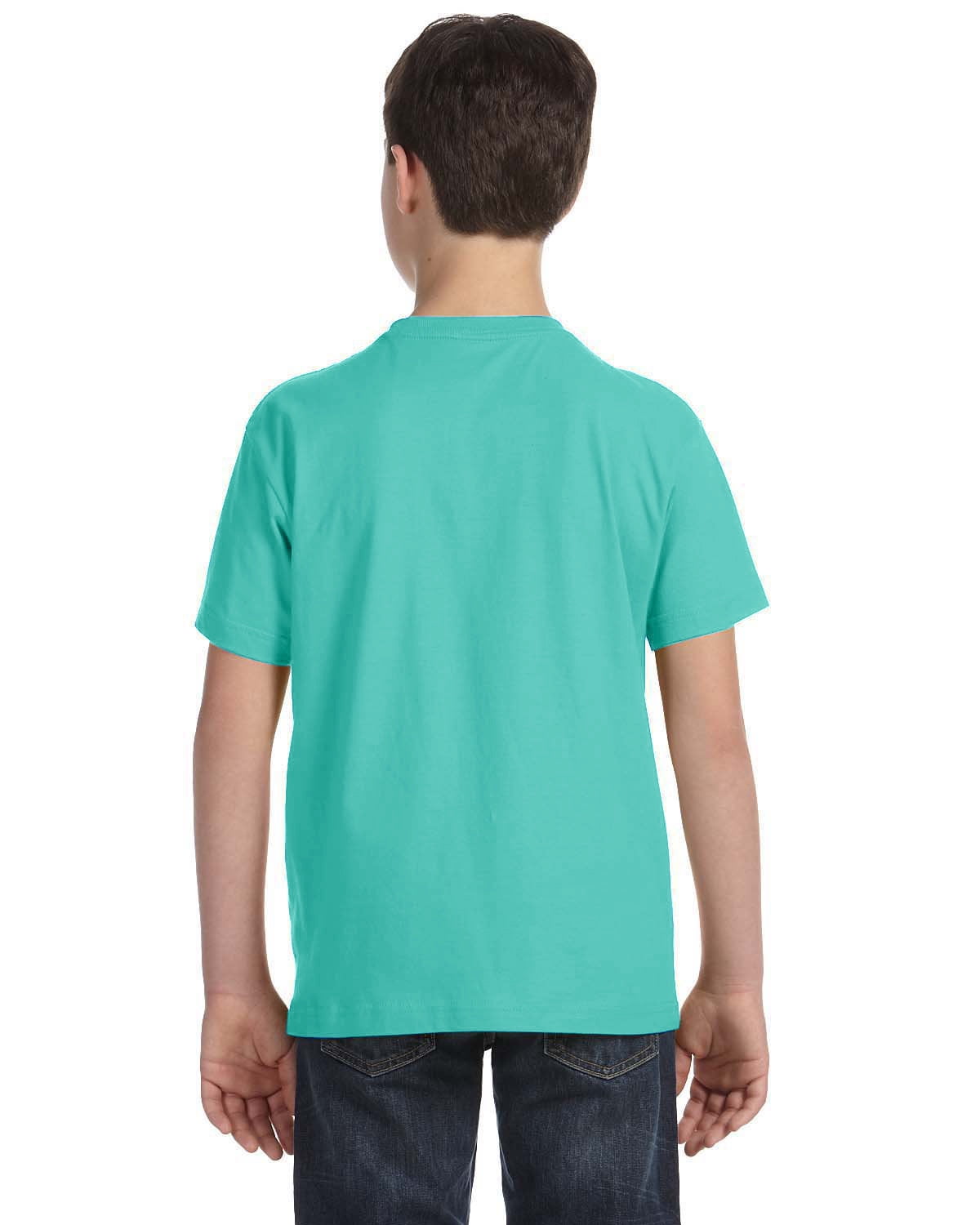 Aquaguard Boys 3-Pack T-Shirt Crew Neck Short Sleeve 100% Cotton Tee, Size: 4-14 - Small - Caribbean