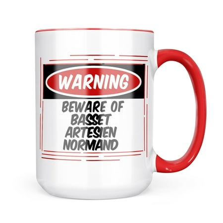 

Neonblond Beware of the Basset Artsien Normand Dog from France Mug gift for Coffee Tea lovers