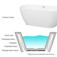 thumbnail image 4 of FerdY Bali 59" Acrylic Freestanding Bathtub in Modern White. FerdY-02538-1500, 4 of 9