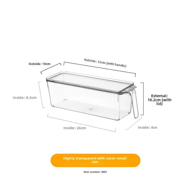 Caja de almacenamiento transparente para refrigerador de mascotas, práctico organizador estilo cajón para almacenamiento en frío, conservación de alimentos