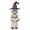 White, variant on Halloween Reading Witch Figurine, Cute Resin Mini Statue, Book Lovers Collectible, Table Shelf Desktop Decor, Festive Fall Home Decoration