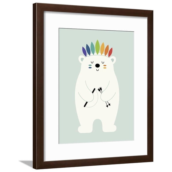 Be Brave Polar, Animals Framed Art Print Wall Art by Andy Westface Sold by Art.Com