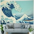 thumbnail image 4 of PRATYUS  Tapastry'S Wall Hanging, Tapestry, Home Decor Tapestry Great Wave Mount Fuji Century Dorm Bedroom Living Room,Blue White 40x60inch, 4 of 6
