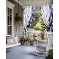 thumbnail image 4 of nqOlkjepod Outdoor Curtains for Patio Waterproof, Navy Blue Palm Leaves Outdoor Privacy Panels Grommet, Tropical Botanical Vintage Blackout Outside Curtains for Porch/Cabana/Pergola 54"x84", 1 Panel, 4 of 8