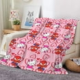 thumbnail image 4 of Hello Kitty Spider-Man Cartoon Anime Flannel Blanket Kt Spiderman Throw Home Sofa Lunch Break Blankets Student Blankets Nap Gift LS, 4 of 5