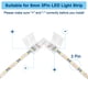 thumbnail image 4 of Uxcell Paquete de 10 conectores en L de 3 pines de 8 mm para luces LED de tira 5050 2835 Iluminación DIY [Blanco], 4 of 6