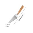 thumbnail image 2 of Stainless Steel Pizza Shovel Set, 2-Piece Pizza Cutter & Transfer Shovel with Wooden Handle, Pizza Baking Tools for Home & Kitchen, Triangular Shovel and Roller Cutter for Easy Pizza Handling, 2 of 2