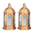 thumbnail image 1 of Miangastore 2Pcs Retro Style LED Lantern Vintage Candle Lantern Lamp Ornament Decorative Lantern, 1 of 9