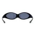 thumbnail image 4 of Unique Mask Style Wrap Around Oval Sport Sunglasses All Black, 4 of 4