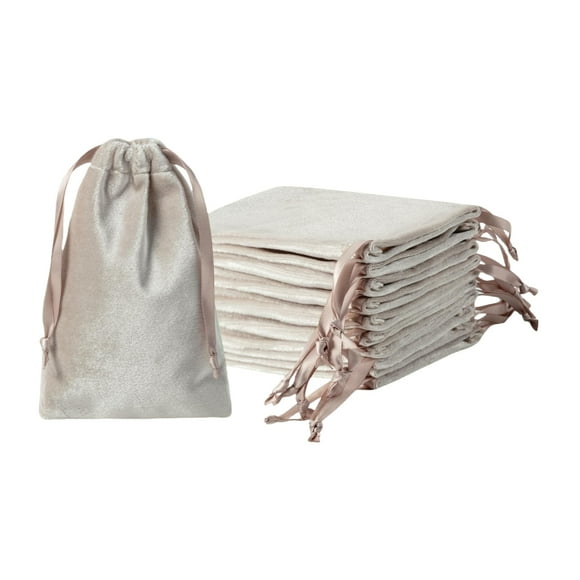 Bolsas de regalo QIANF con cordón de terciopelo de 10 x 15 cm, 12 unidades