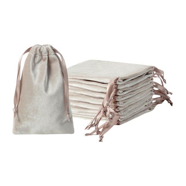 Bolsas de regalo QIANF con cordón de terciopelo de 10 x 15 cm, 12 unidades