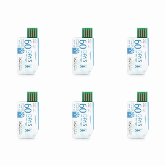 6Pcs TempU05s USB Temperature Data Logger 60 Day Single Use Temperature Analyzer PDF Report USB Temperature Logger