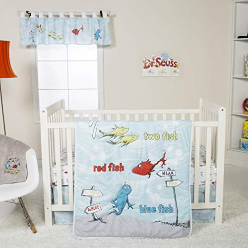 Fish Two 4 Piece Crib Bedding Set, Dr Seuss Bedding Set