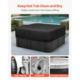 thumbnail image 6 of KFFKFF Outdoor Hot Tub Cover, 95 x 95 x 20 Inch Weather-Resistant and Waterproof Protector, 600D Durable Oxford Fabric with High Tearing Strength, Square Spa Cover for Hot Tubs, Black, 6 of 9