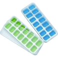 thumbnail image 1 of Bandejas para cubitos de hielo, bandejas de silicona de fácil liberación y flexibles para 14 cubitos de hielo con tapa resistente a derrames, 1 of 3