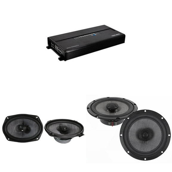ATG Transcend Series Amplified Speaker Upgrade for GM 200W 6.5" Coaxials with 250W 6x9" Coaxials and 1000 Watt Transcend Class A/B 4-Channel Amplifier