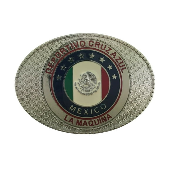 Mexico Mexican Belt Buckle DEPORTIVO CRUZ AZUL Rodeo Western Spinner HEBILLA