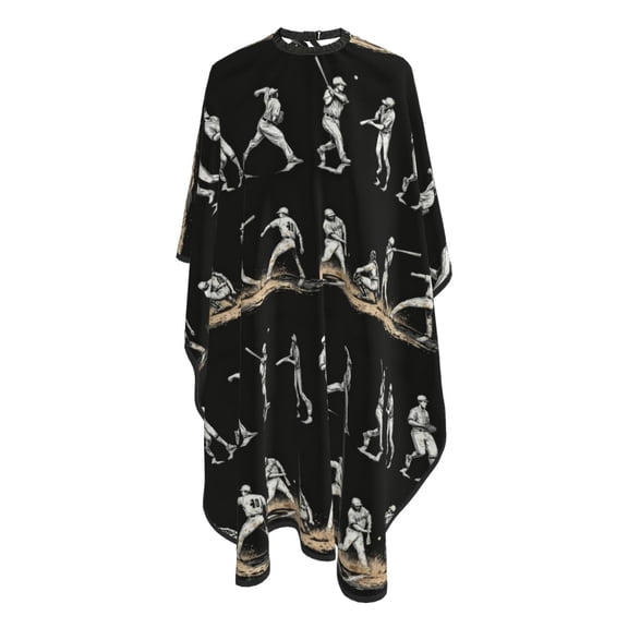 Baseball Players Print Barber Cape 66"x55" Salon Hair Cutting Haircut Cape Color Capes Stylist HairdresserApron