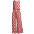 thumbnail image 4 of jobturf Womens 2 Piece Outfits Summer Polka Dots Tank Top Drawstring Wide Leg Pants with Pockets Lightweight Casual Loungewear Sets S-2XL, 4 of 6