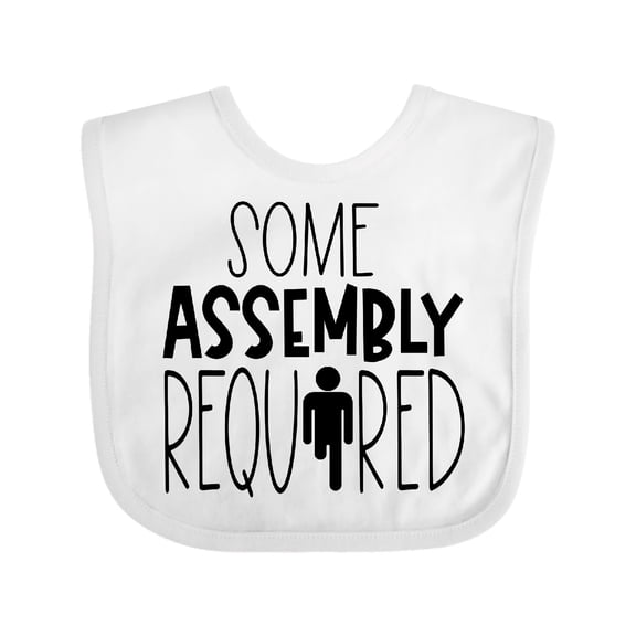 Inktastic Some Assembly Required Right Leg Amputee Boys or Girls Baby Bib