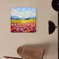 thumbnail image 4 of 14 Inch Wall Clock Battery Operated Square Clock Decorative for Office, Kitchen, Outdoor, Living Room，Oil Painting Sunflower Fruit Art Art, 4 of 4