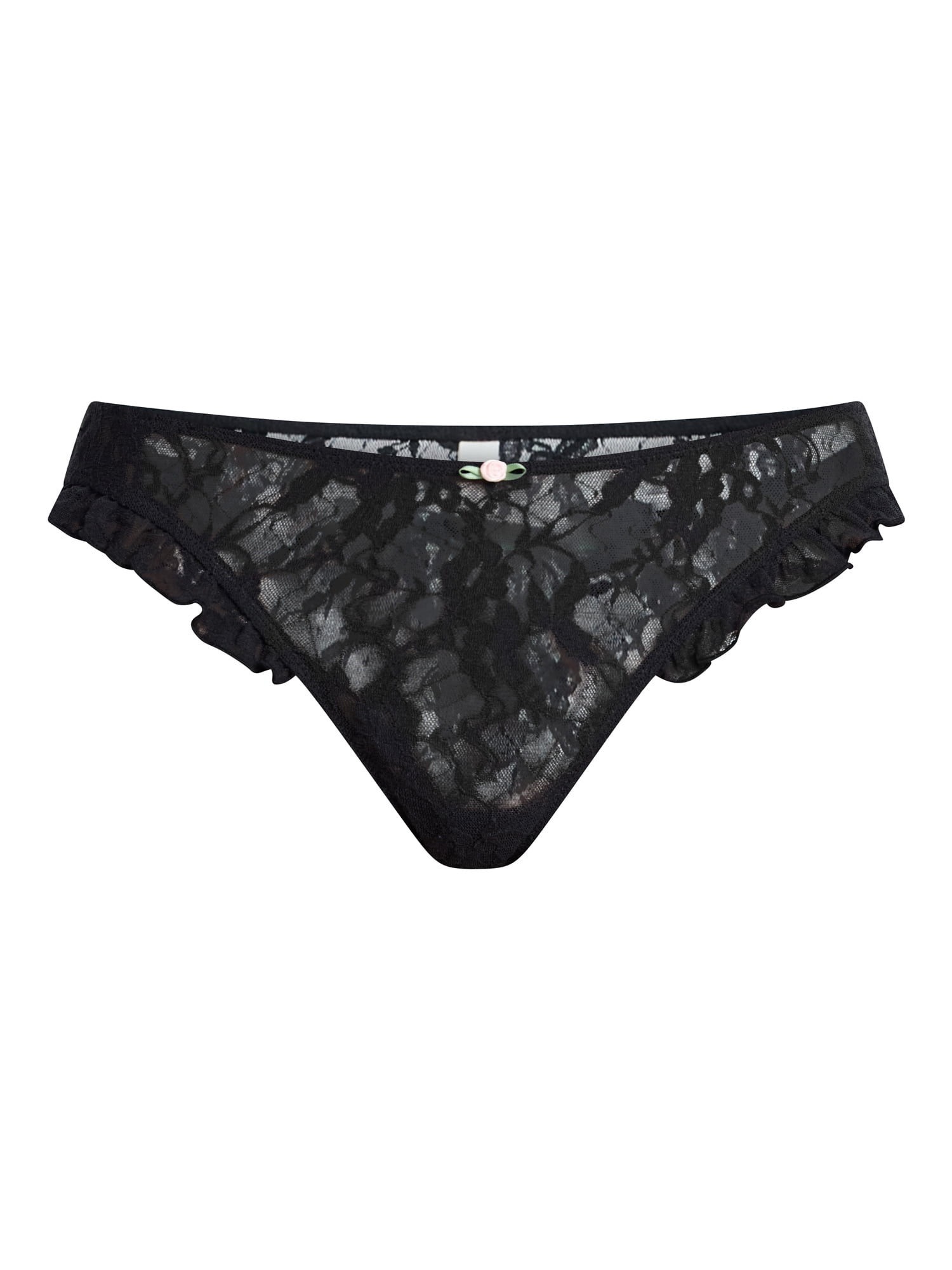 No Boundaries Lace Thong Panties, 2-Pack, Women's XS-XXXL