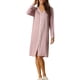 thumbnail image 2 of Noche de inspiración para mujeres, camisón de botones de manga larga, vestido de pijama M en rosa, 2 of 6